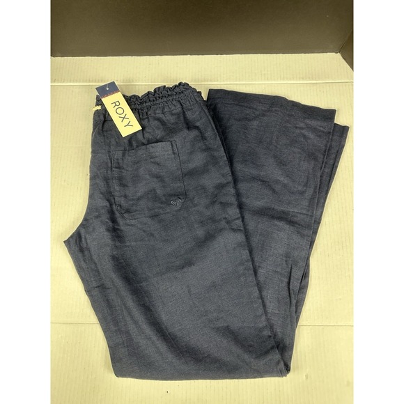 Roxy Oceanside Flared Pants Mood Indigo Size XL - Picture 1 of 7